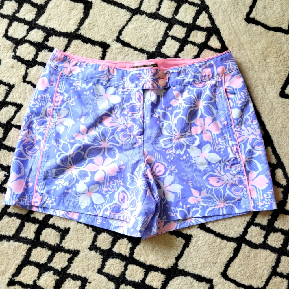 Eddie Bauer Hawaiian Floral Summer Swim Shorts‎ Size 4